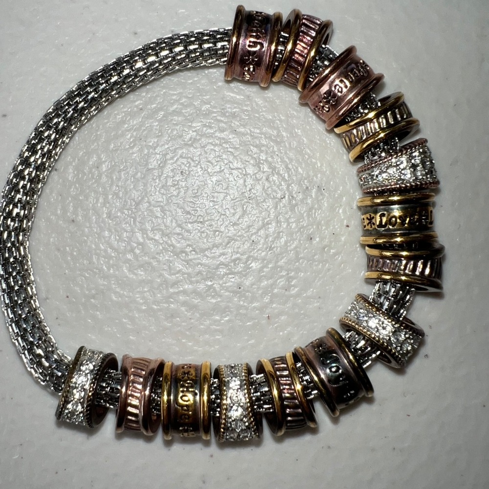 Bradford Exchange Nature's Healing Touch Woven Copper Charm Bead Bracelet - Picture 9 of 9